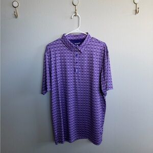 Purple Patterned “Send It” Men's Polo Shirt